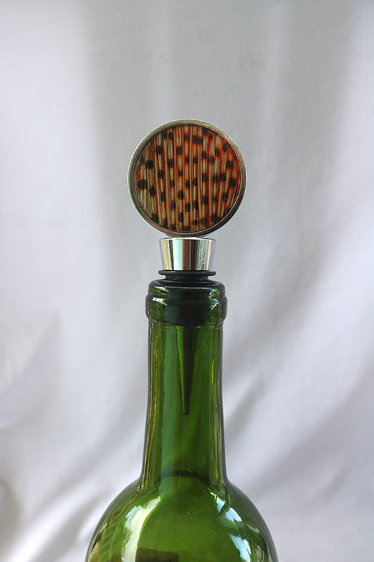 Wine Bottle Stopper in a green wine bottle